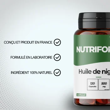bienfaits de l'huile de nigelle de nutriforce, la meilleure huile de nigelle de france