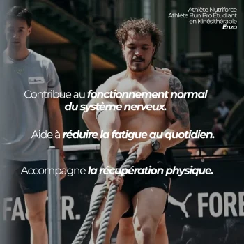 Enzo, coureur et étudiant en kinésithérapie, athlète Nutriforce, à l'entraînement : le magnésium contribue à réduire la fatigue