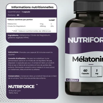 étude clinique nutriforce sur la mélatonine