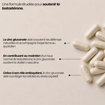 Capsules de zinc Nutriforce : le zinc contribue au fonctionnement normal du système immunitaire et à protéger les cellules contre le stress oxydatif