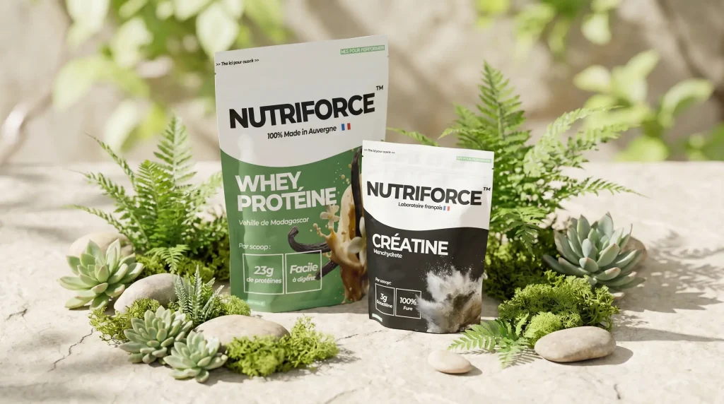 Whey vanille et créatine dans le pack étudiant pour favoriser la musculation , prise de masse musculaire, bien-être