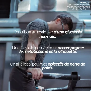 Franzy SL, double vice-champion du monde de street lifting et athlète Nutriforce : le chrome contribue au maintien d'une glycémie normale