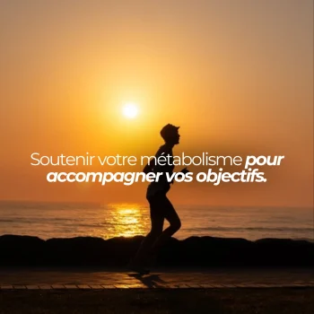 Silhouette au coucher du soleil : le picolinate de chrome Nutriforce apporte 12,5 µg de chrome par capsule, soit 31 % des valeurs nutritionnelles de référence