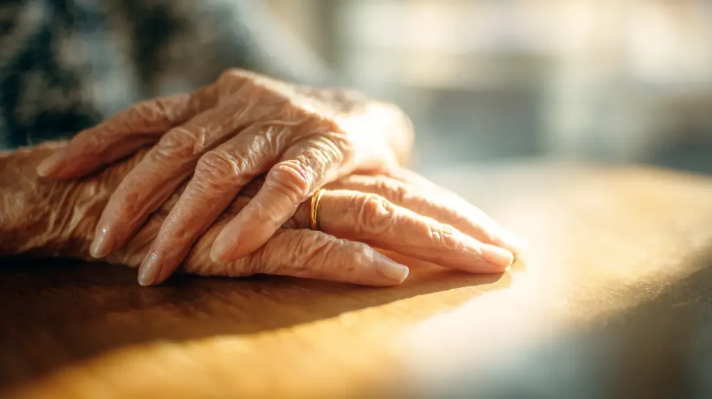 une personne âgée souffre d'arthrose 
