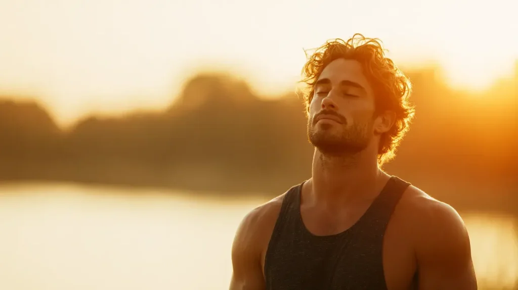 Homme déstressé et apaisé grâce à la testostérone en vente libre