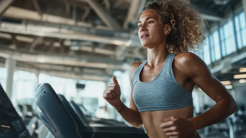 Femme en train de perdre du poids, elle consomme de la créatine