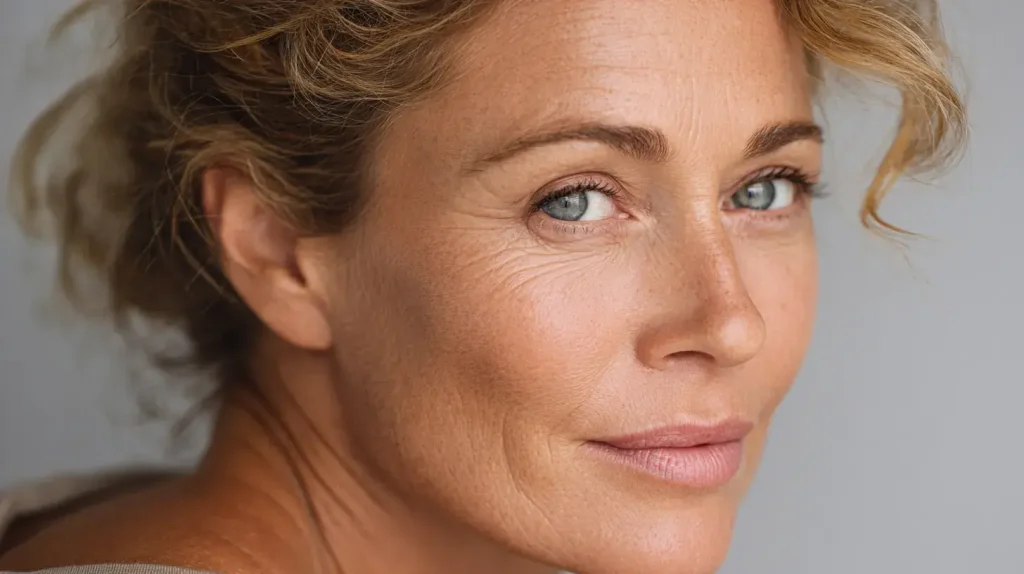 une femme à une très belle peau sans ride