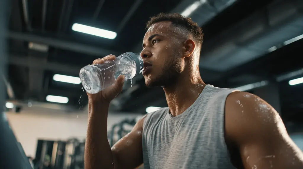 Sportif en train de courir et consommer de la créatine pour maigrir