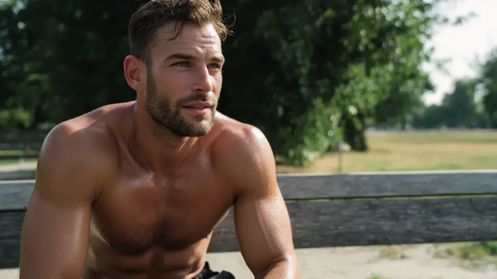 un homme à un bon taux de testostérone grâce à la racine d'orties