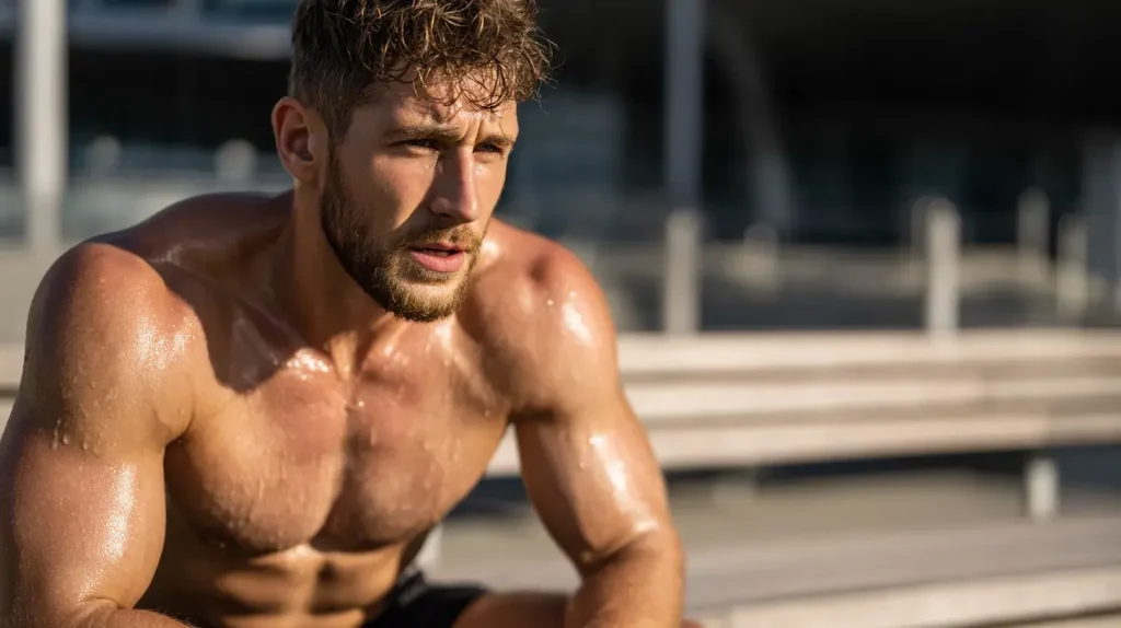 un homme à une forte testostérone grâce à la racine d'orties