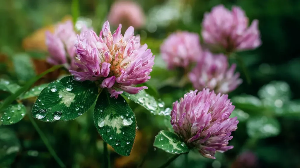 photo de fleur de trèfle rouge