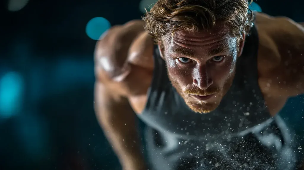 Photo dynamique illustrant les bienfaits de la betterave rouge pour le sport, énergie naturelle et performance physique grâce à une alimentation riche en nutriments.