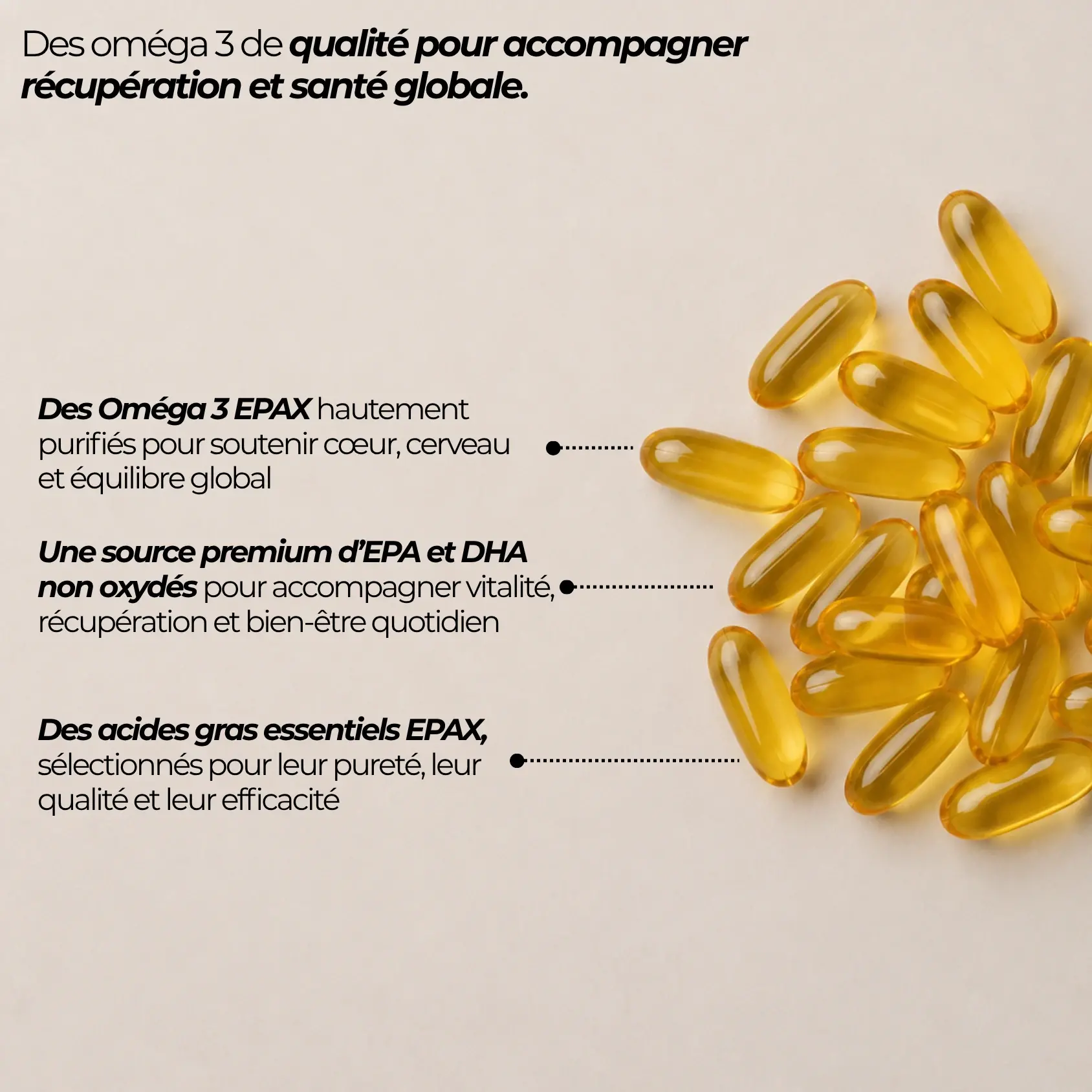 Oméga 3 nutriforce non oxydés et avec un totox bas