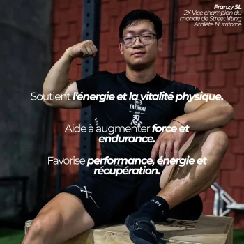 Franzy, double champion du monde de street lifting, consomme du panax ginseng nutriforce pour ses performances