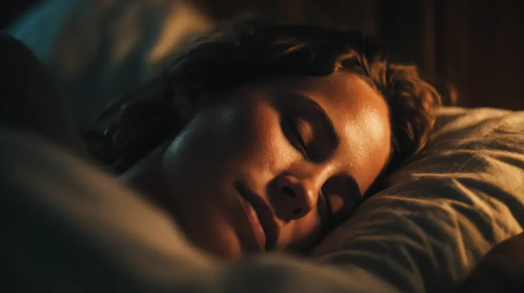 une femme dors bien grâce à la glycine