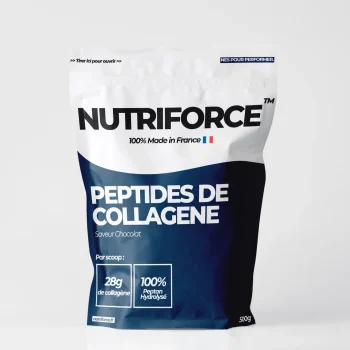 Peptides de collagène Peptan Nutriforce France type 1 et 2 hyrdrolysés saveur fruits rouges