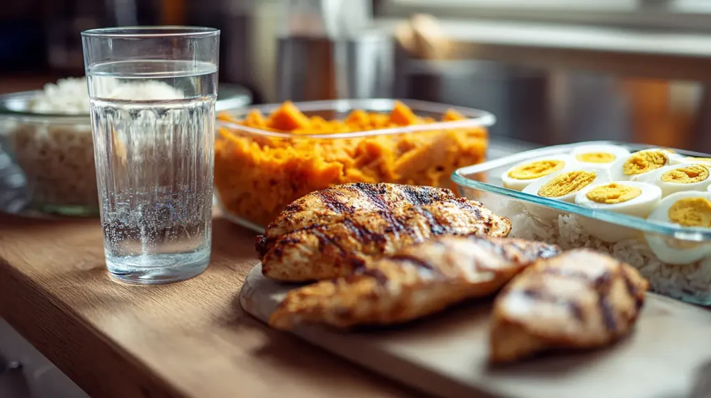 assiette équilibrée prise de masse