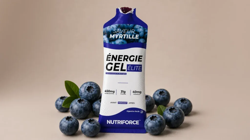 Gel glucidique nutriforce pour l'endurance et la course à pied