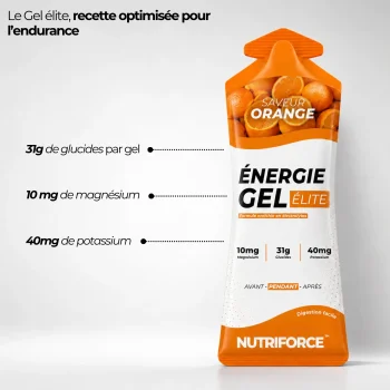 gel pour la course a pied saveur orange enrichi électrolytes