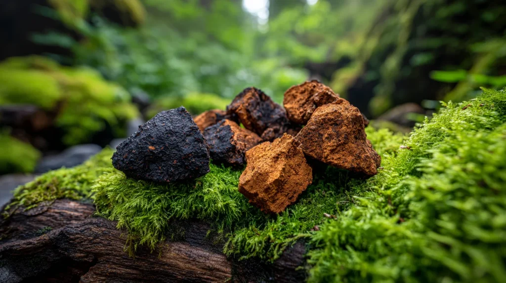 photo de champignons chaga 