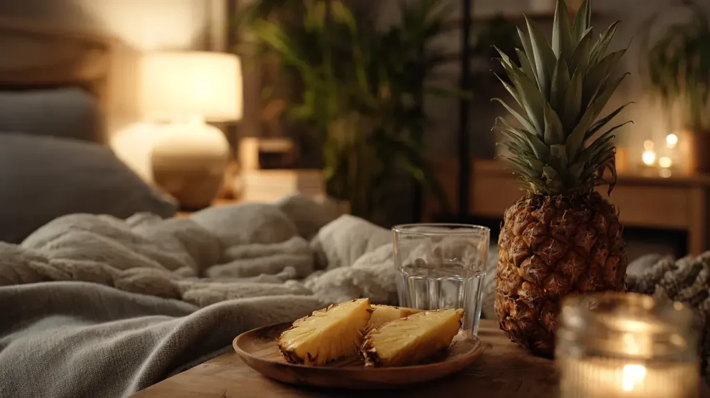 Bromélaïne sur la table de nuit
