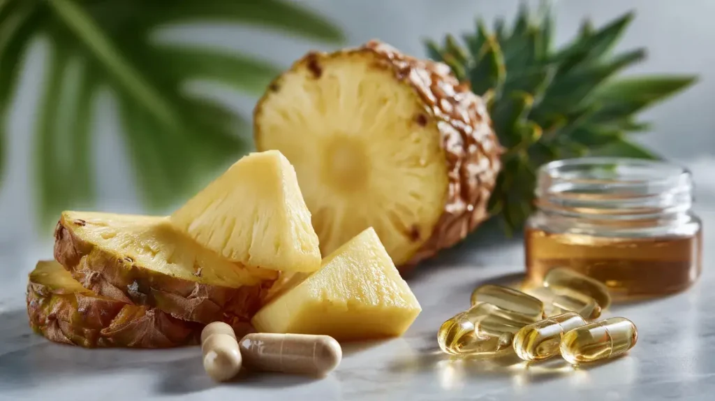 photo d'ananas coupé Bromélaïne