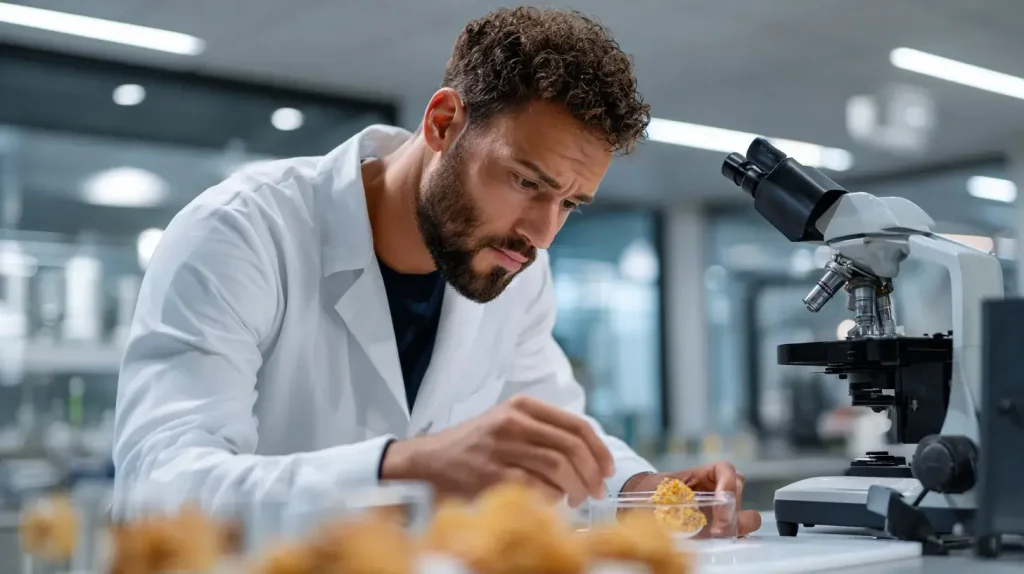 un scientifique étudie la Bromélaïne