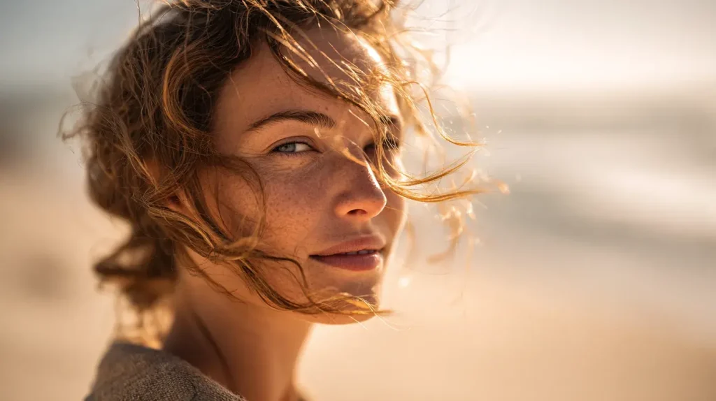 Cheveux secs exposés au soleil d’été nécessitant une cure pour les cheveux