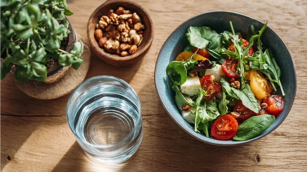 Flat lay d'aliments