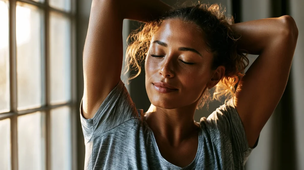 femme qui s'étire