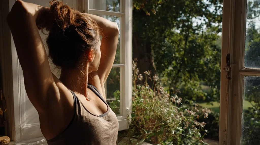femme qui s'étire