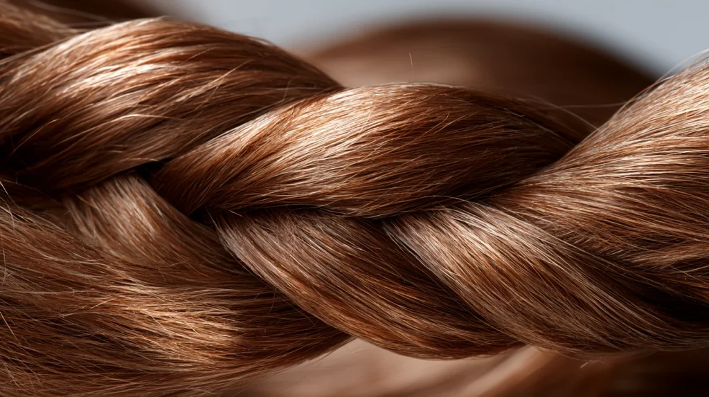 Tresse de cheveux avec des cheveux forts et soyeux