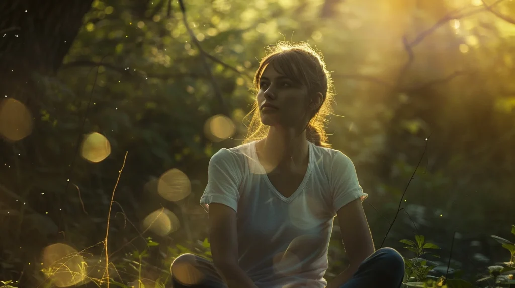 femme dans la nature