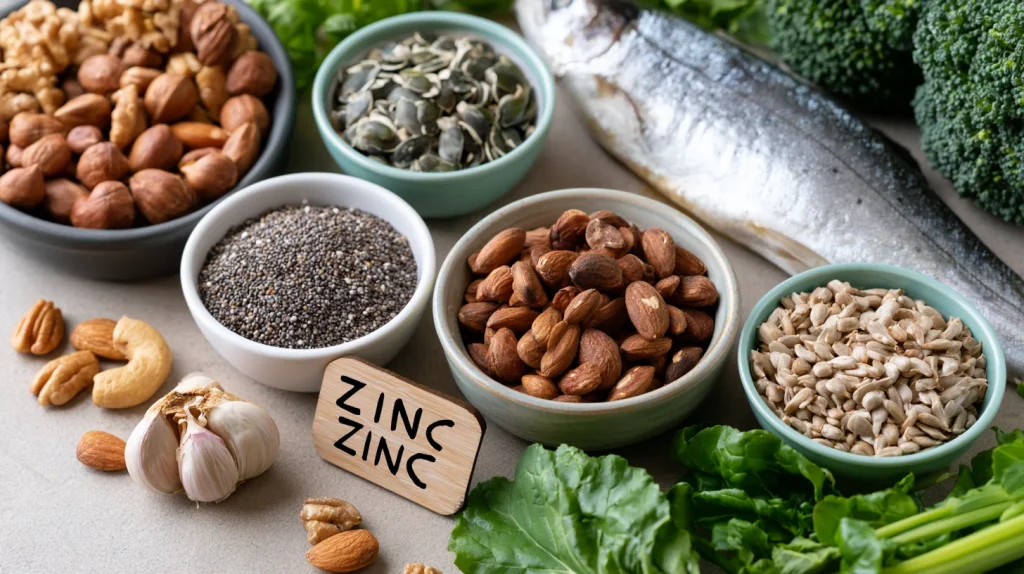 aliments riche en magnésium, zinc et oméga 3