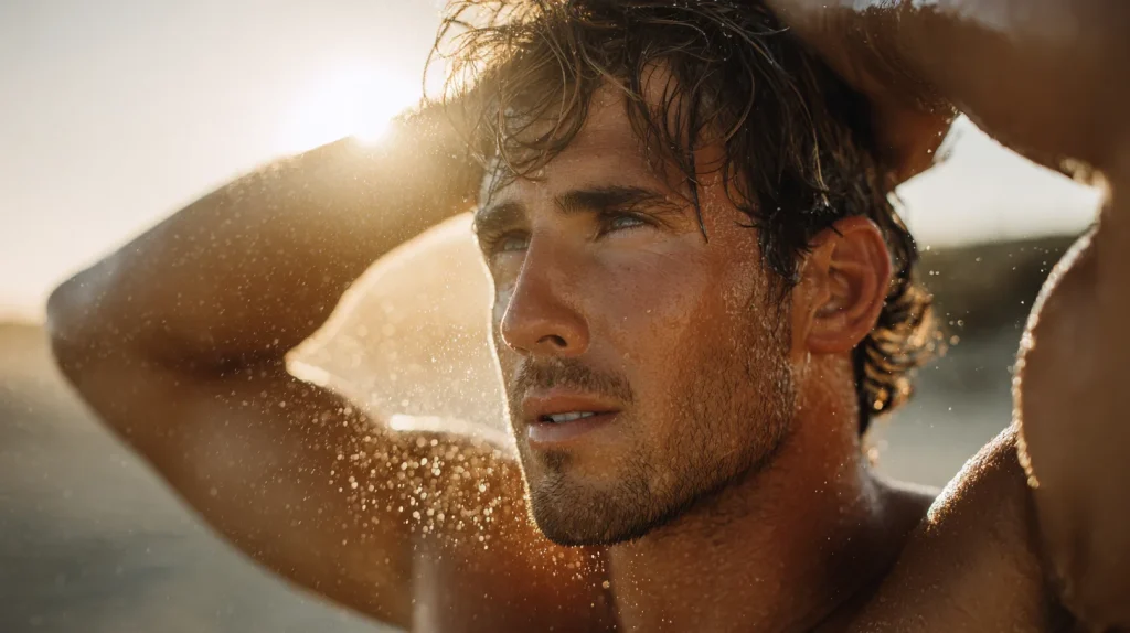 homme qui s'entraine au soleil