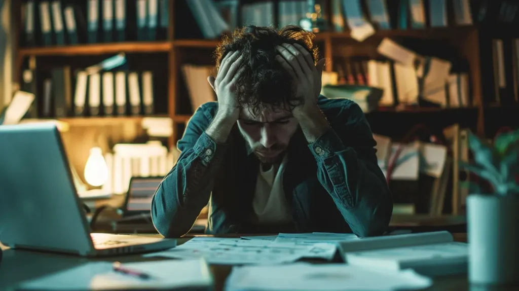 Personne stressée qui fait une cure pour les cheveux