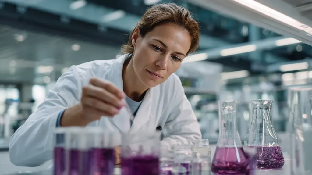une scientifique éxamine l'ube