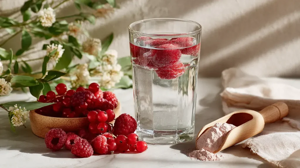 comment garder la peau ferme ? boisson détox sur une table