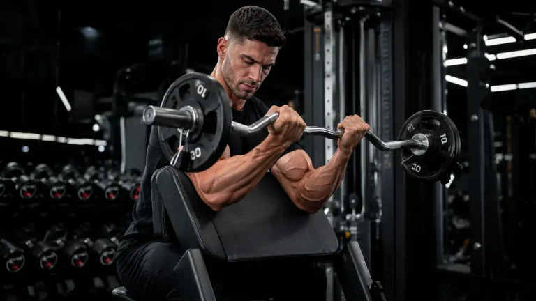 Curl pupitre : muscles travaillés, technique complète et conseils pour développer un biceps en pic