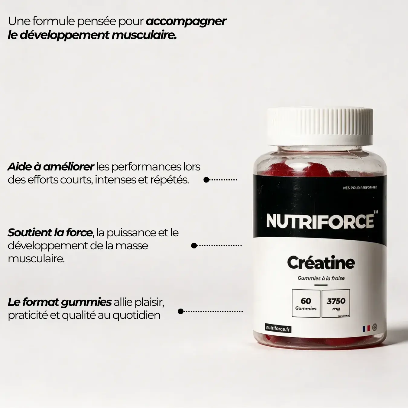 information sur la qualité des gummies créatine
