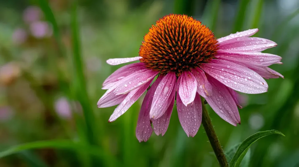 photo macro de fleur échinacée