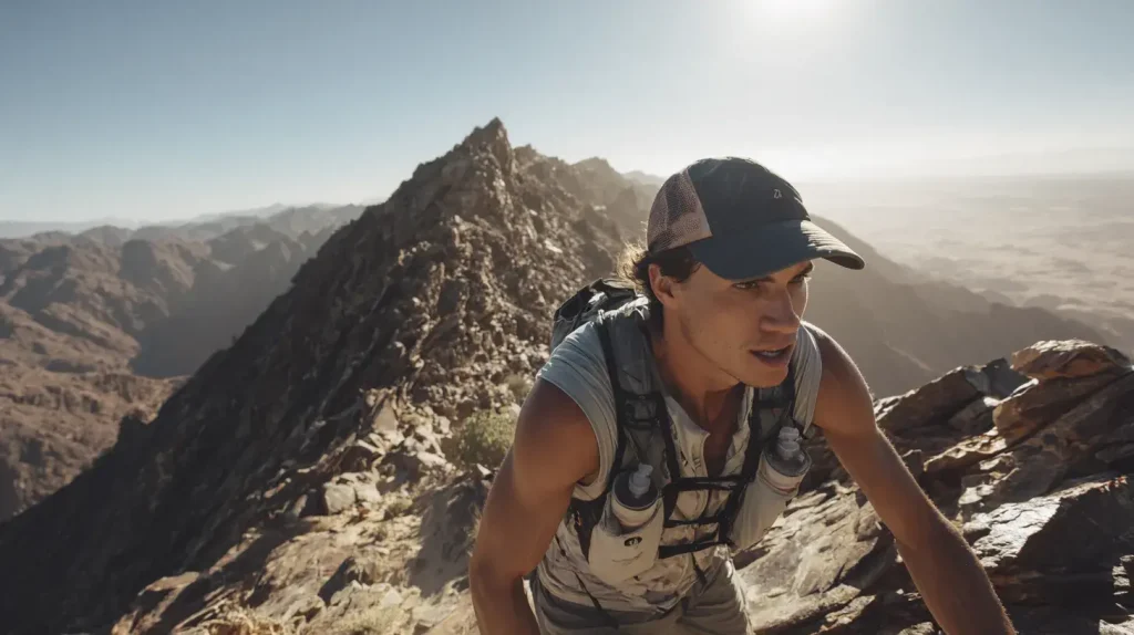 un homme fait de l'ultra trail 
