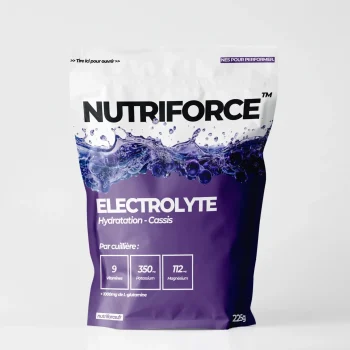 Electrolyte en poudre nutriforce au cassis