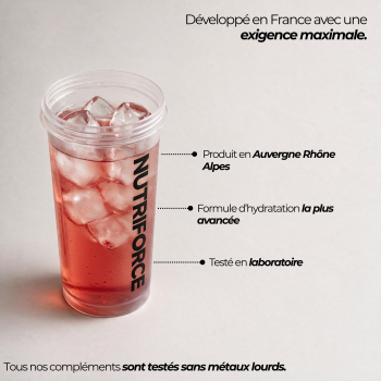 shaker d’électrolytes fruits rouge nutriforce
