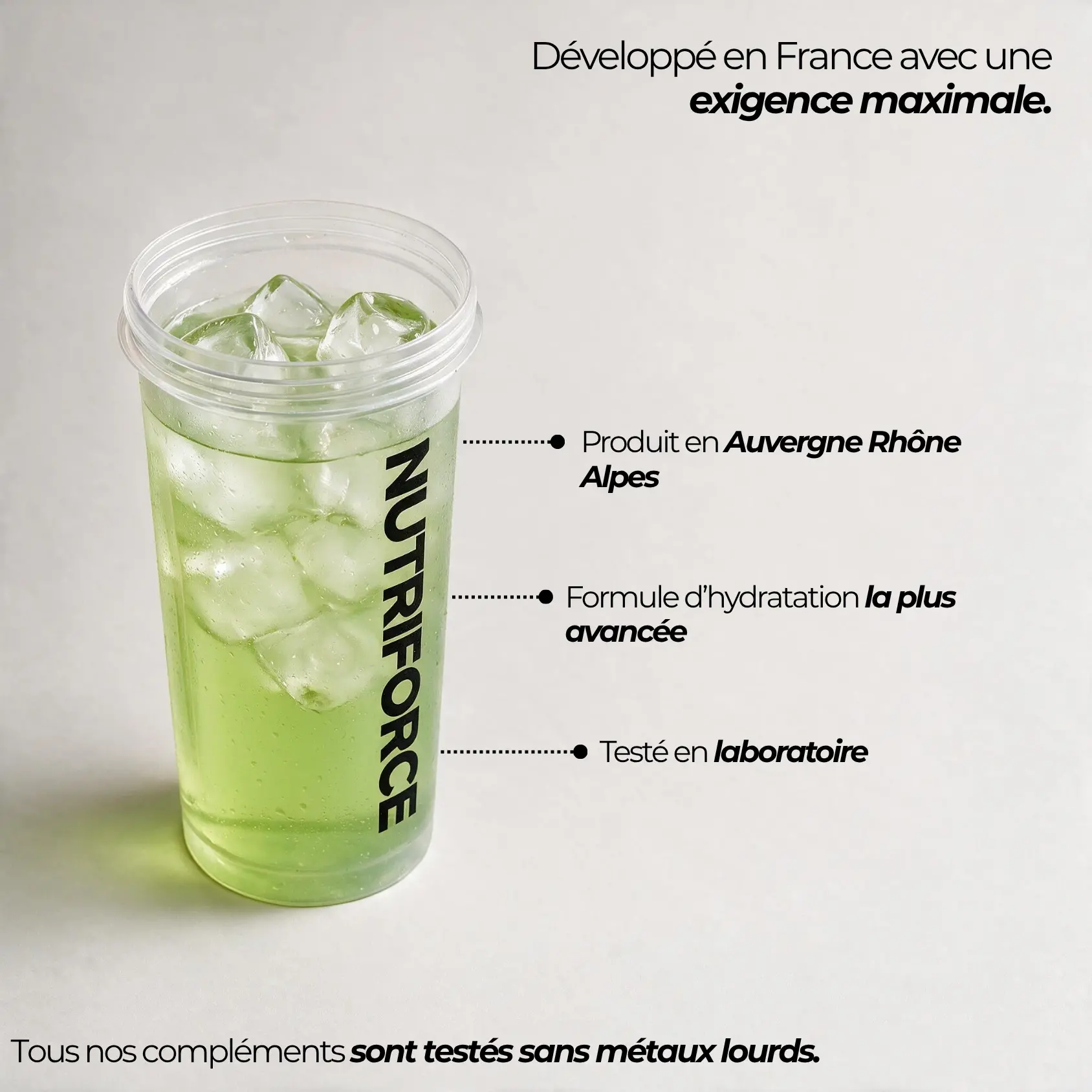 electrolytes nutriforce fabriqués en france