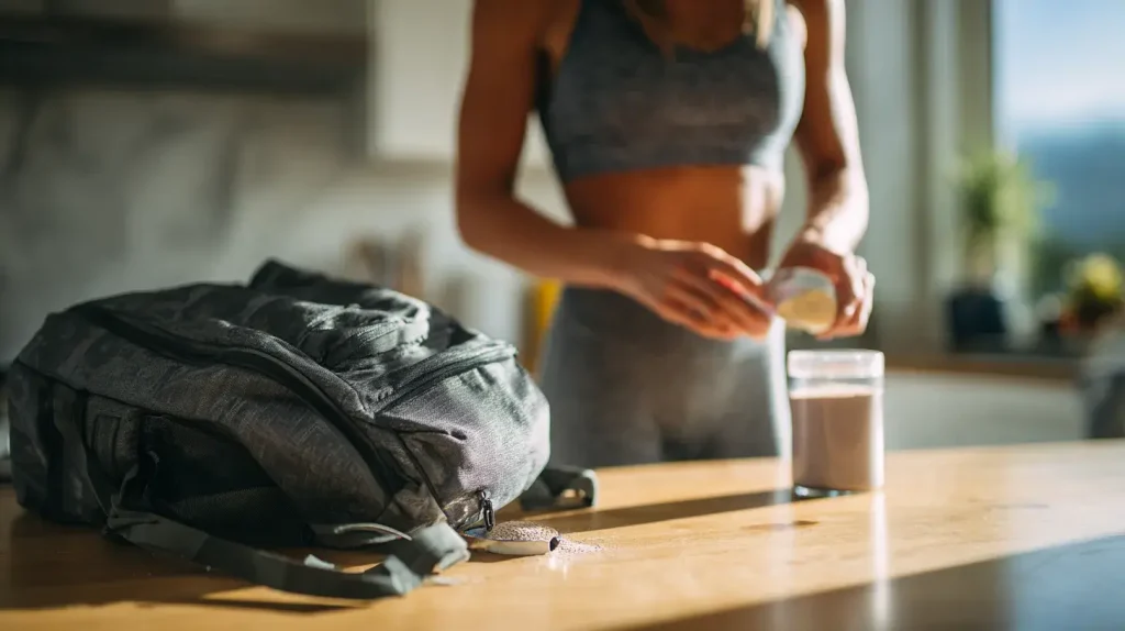 pourquoi la peau peut sembler relacher ? Une femme prend des compléments alimentaires pour y remédier