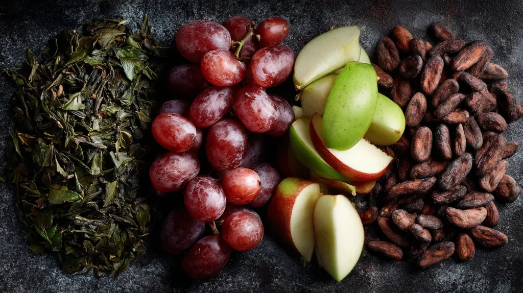 catéchine dans l'alimentation