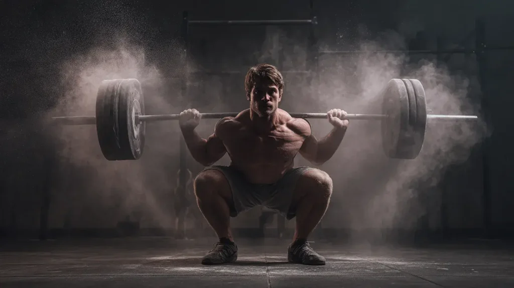 testostérone stress un homme fait du squat