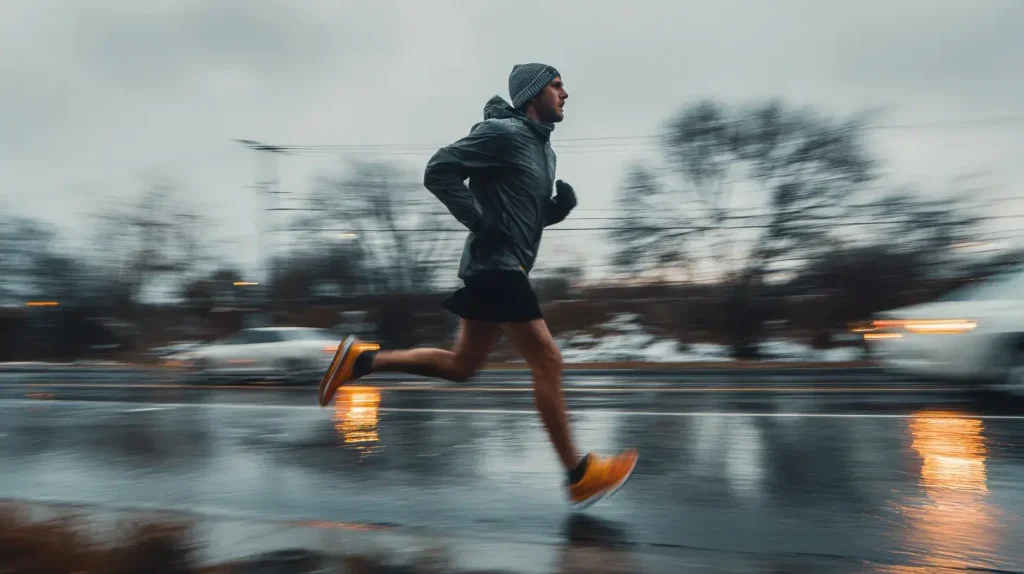 un homme est performant en course grâce au hmb