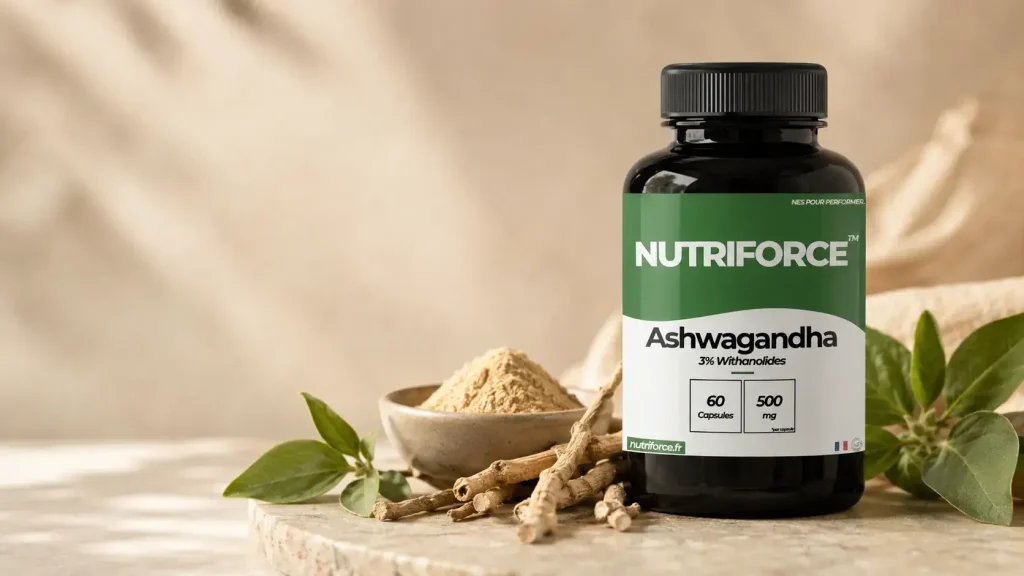 boite d'ashwagandha posés sur une table